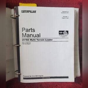 Caterpillar Parts Manual SEBP5918-05 Volume 1&2 for Terrain Loader 257B3 Used